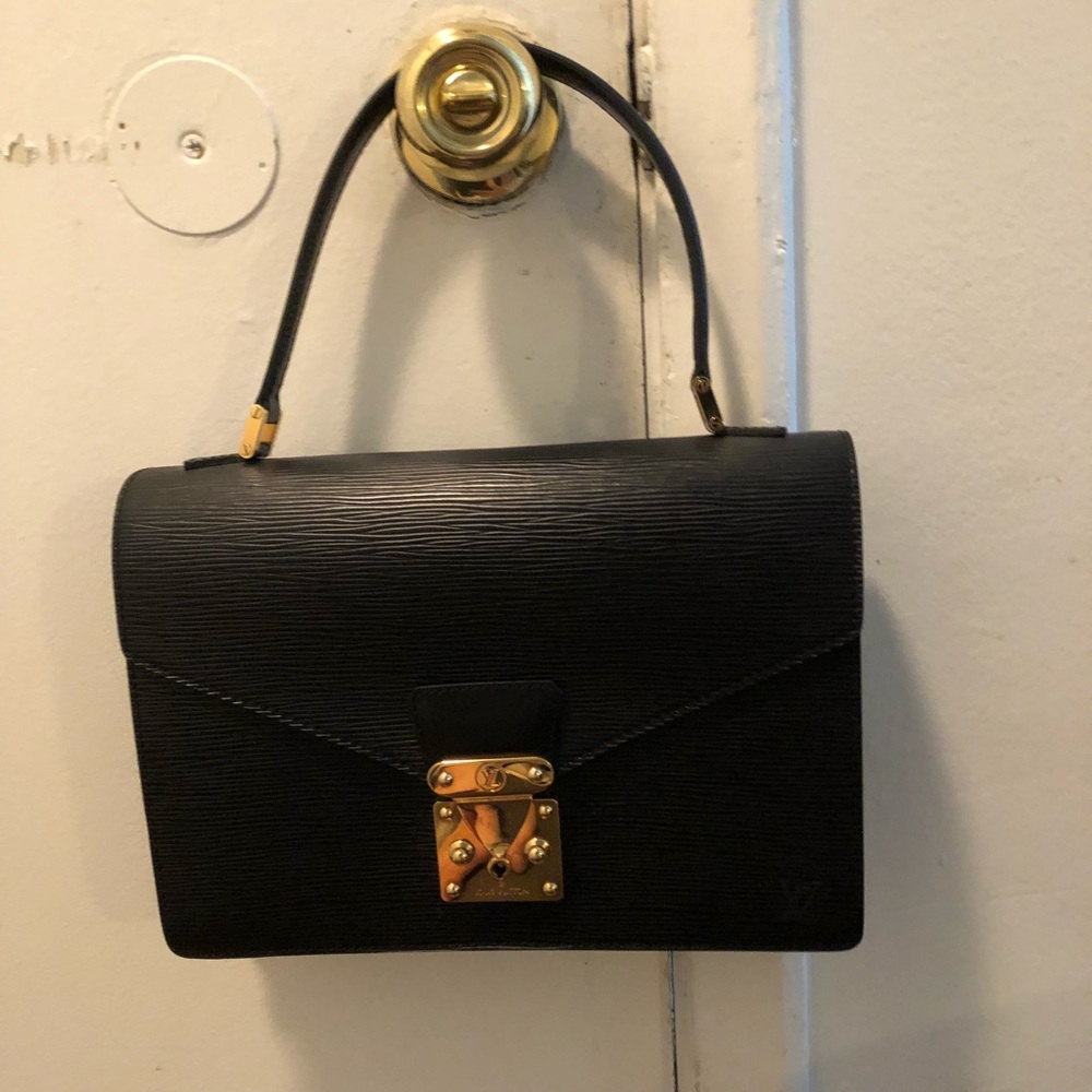 Vintage Louis Vuitton Black Leather Bag